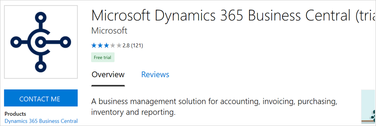 Screenshot, der Dynamics 365 Contact Me zeigt.