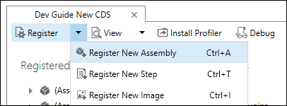 Neue Assembly registrieren.