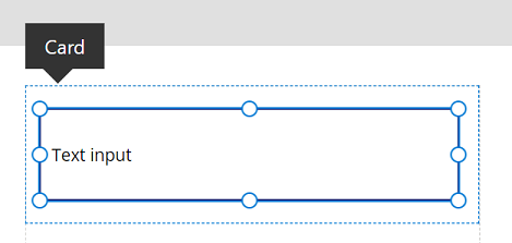 „Texteingabe“-Steuerelement in der benutzerdefinierten Karte.