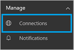 Wählen Sie Verbindungen aus.
