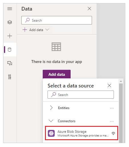 Azure Blob Storage-Verbindung auswählen