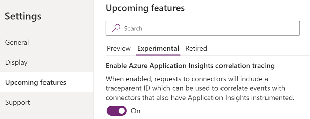 Azure Application Insights-Korrelationsablaufverfolgung aktivieren.