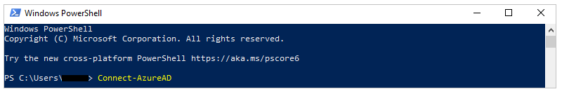 Connect-AzureAD
