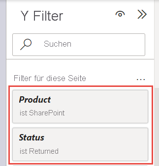 Screenshot von „Vorübergehende Filter in Kursivschrift“.