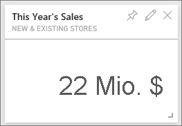 Screenshot shows This Year's Sales tile.