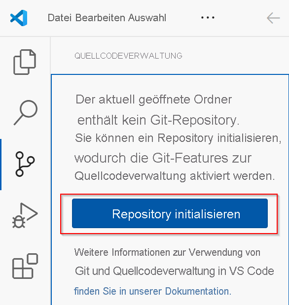 Image showing Initialize Repository in VS Code.