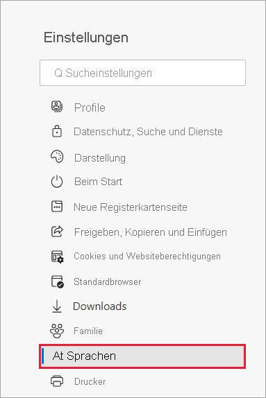 Screenshot von Microsoft Edge mit der Schaltfläche „Einstellungen“