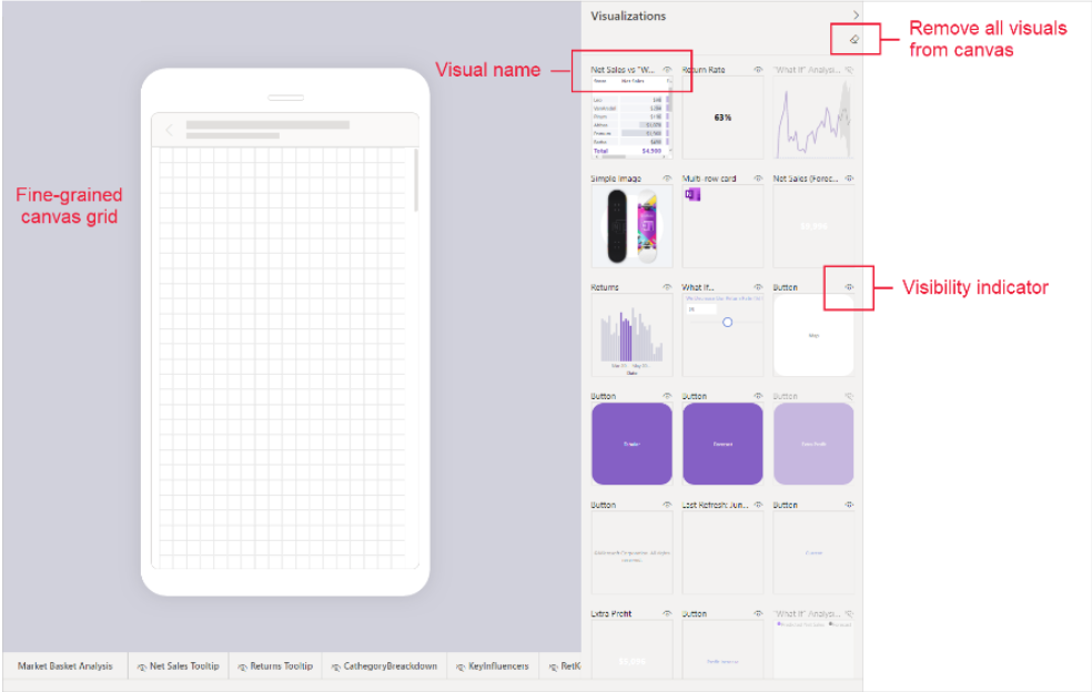 Verbessertes mobiles Layout in der für den Power BI-Berichtsserver optimierten Version von Power BI Desktop