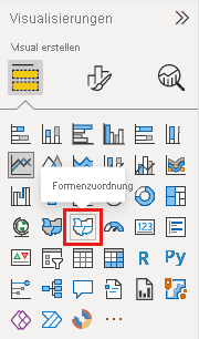 Auswählen der Vorlage für die Formenzuordnung.