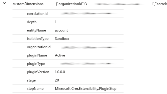 Application Insights Dataverse Plugin-Ausführungsprotokolle.