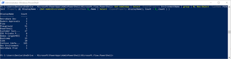Get-AdminPowerApp-Umgebung