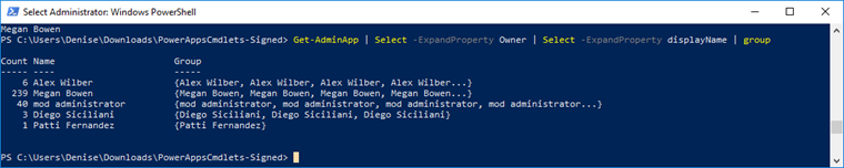 Get-AdminPowerApp-Befehl