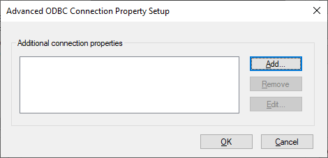 Fügen Sie der ODBC-Verbindung eine Eigenschaft hinzu.