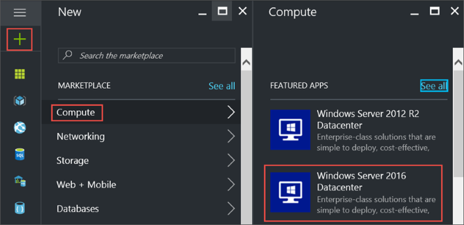 Navigieren zu den Azure-VM-Images im Portal