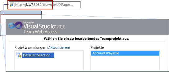 Wechseln zu Team Web Access