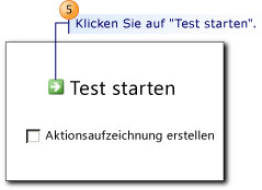 Dialogfeld "Test starten"