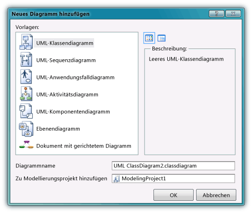 Dialogfeld "Neues Diagramm hinzufügen"