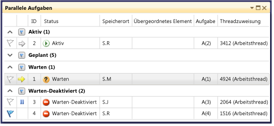 Parallele Aufgaben - Gruppierter Modus