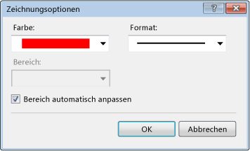 Dialogfeld "Zeichnungsoptionen"