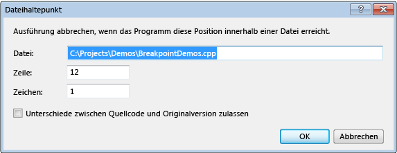 Dialogfeld "Dateihaltepunkt"