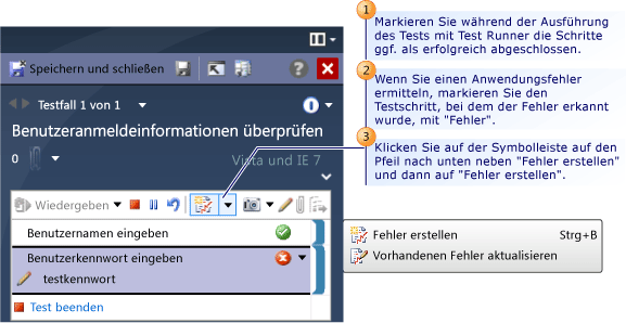 Programmfehler im Testprogramm senden