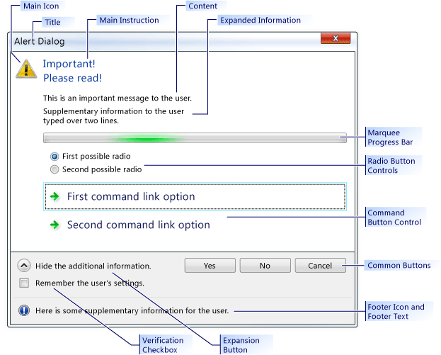 Beispiel für CTaskDialog