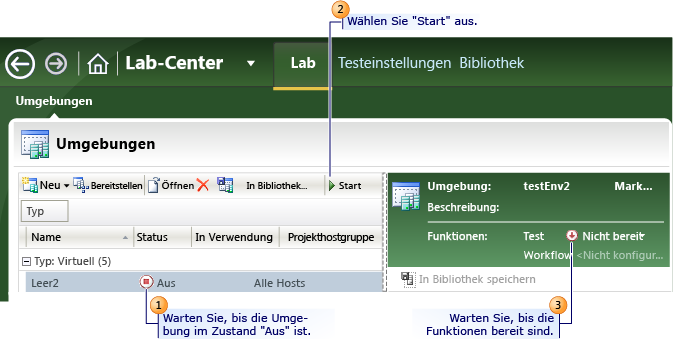 Schritte zum Erstellen einer neuen virtuellen Umgebung