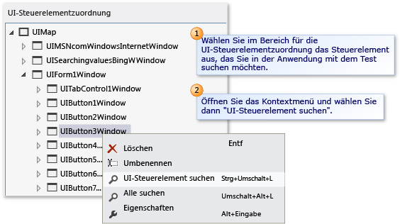 UI-Steuerelement suchen