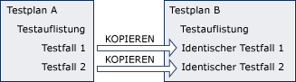 Testauflistungen kopieren