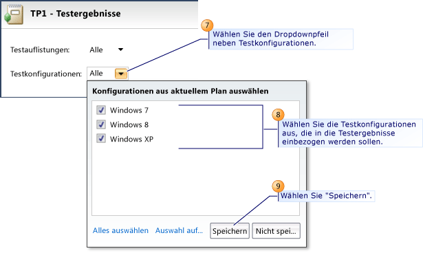 Testergebnisanzeige