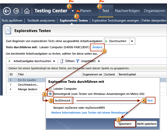 Verbindung mit Remotegerät wird hergestellt