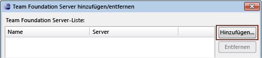 Verbindung mit Team Foundation Server herstellen