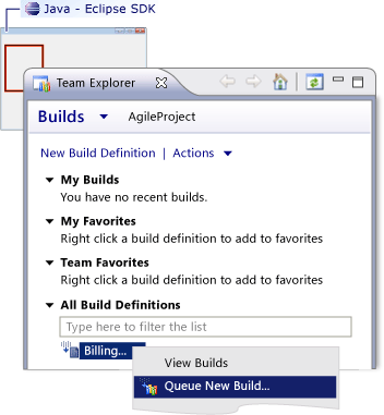 Neuen Build in Warteschlange verschieben