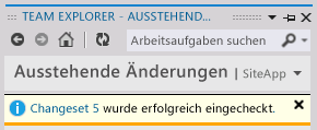 Eingecheckter Hauptordner