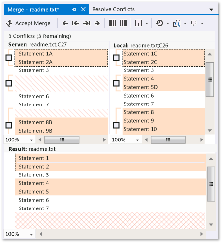 Fenster "Zusammenführen"