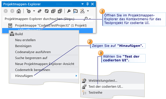 Test der codierten UI erstellen