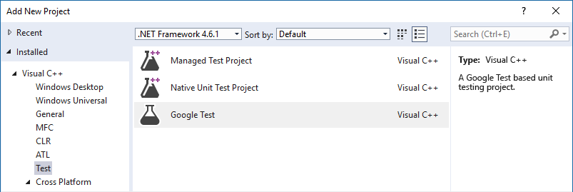 New Google Test Project