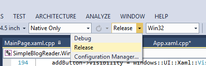 VS 2013-Versionsbuild C++