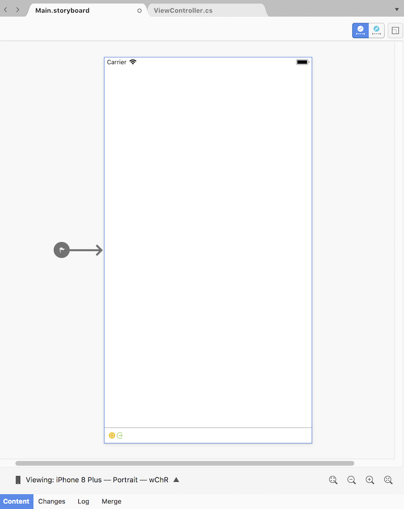 Ein Ansichtscontroller im iOS-Designer