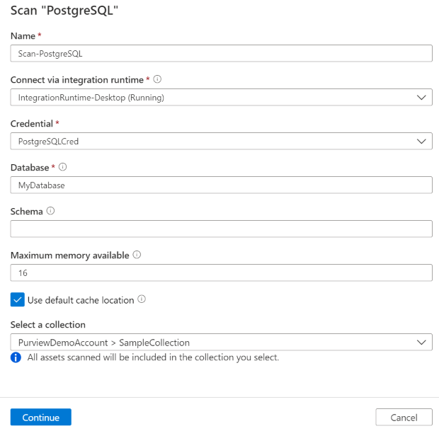 Scannen von PostgreSQL