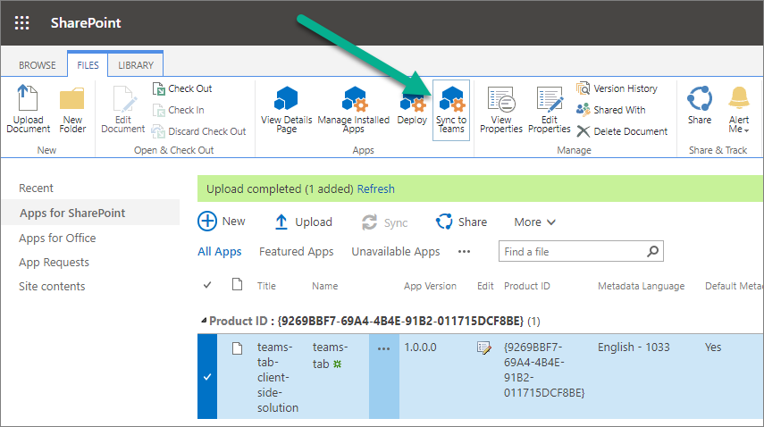 Bereitstellen der Lösung im Microsoft Teams App Store