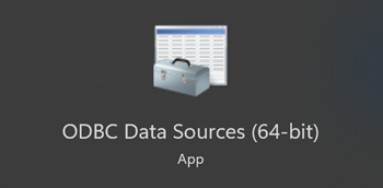 Screenshot der O D B C-Datenquellen-App.