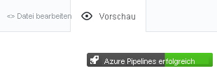 Ein Screenshot von GitHub, der die Vorschau eines Buildbadges zeigt.