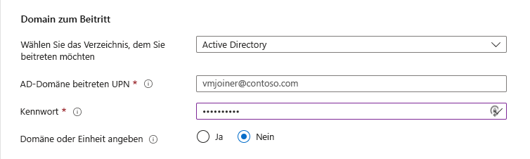 Screenshot der Registerkarte zum Erstellen eines virtuellen Computers für einen Hostpool in Azure Virtual Desktop