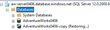 Screenshot: Wiederherstellung einer Datenbank in SSMS