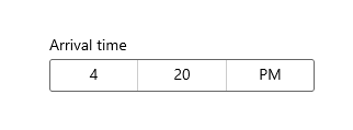 Ein Zeitauswahl-Steuerelement.