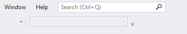 Screenshot des Suchfelds in Visual Studio.