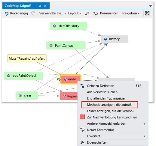 Code map - Update map with missing method call