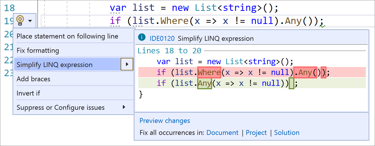 LINQ-Ausdruck vereinfachen