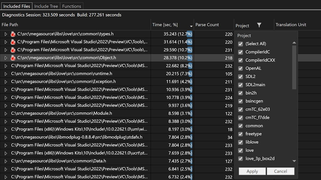 Build Insights QoL-Update